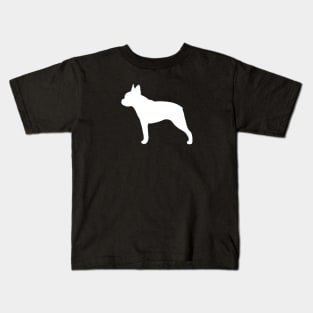 Boston Terrier Silhouette Kids T-Shirt